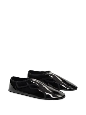 Jil Sander レザー フラットシューズ | ブラック | FARFETCH JP