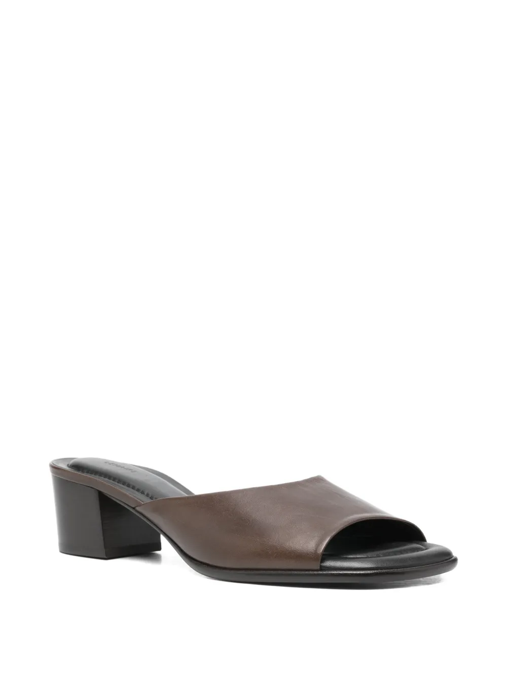 LEMAIRE square-toe heeled mules Bruin