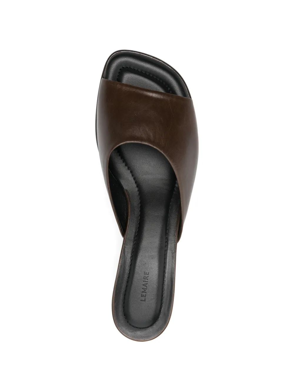 LEMAIRE square-toe heeled mules Bruin