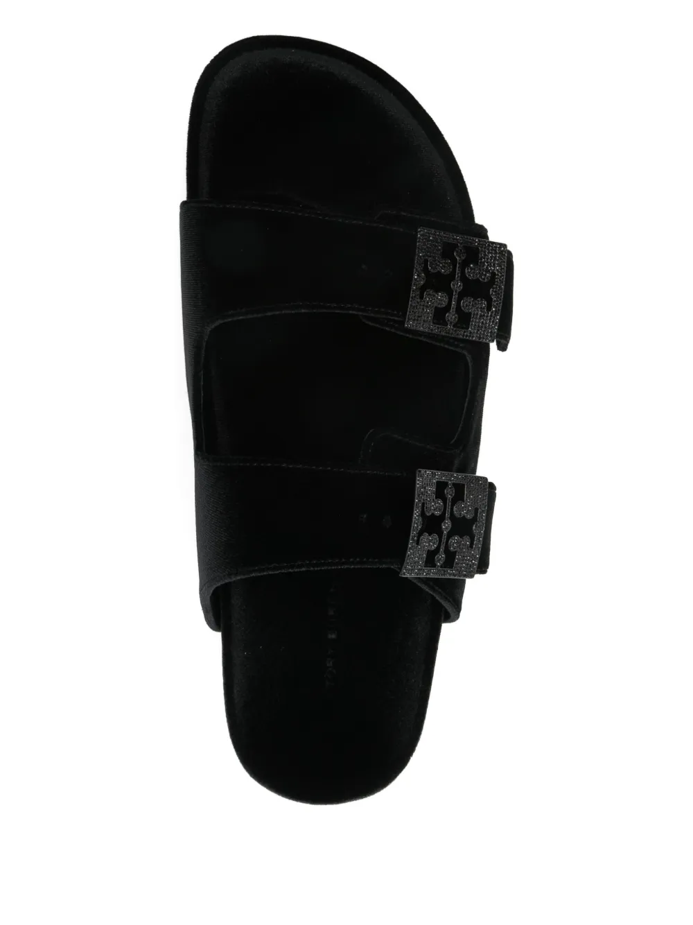 Tory Burch Pave Flat Slide Sandal In Black