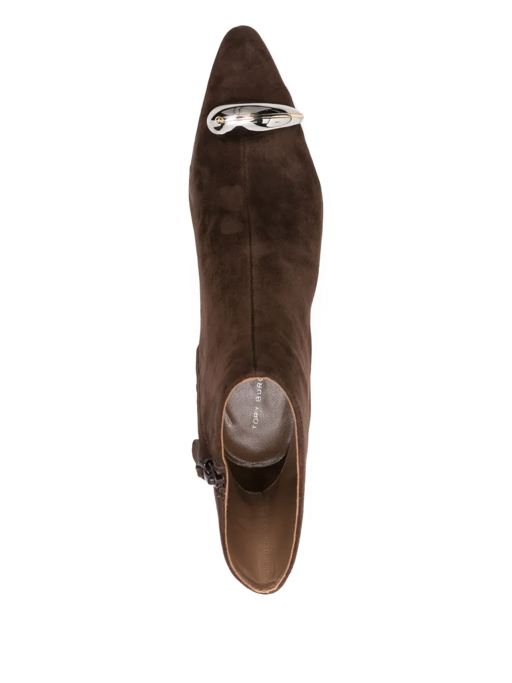 Tory Burch 65mm Suede Ankle Boots In Brown