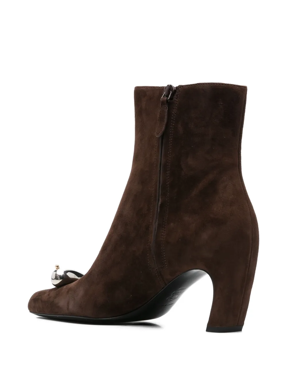 Tory Burch 65mm Suede Ankle Boots In Brown