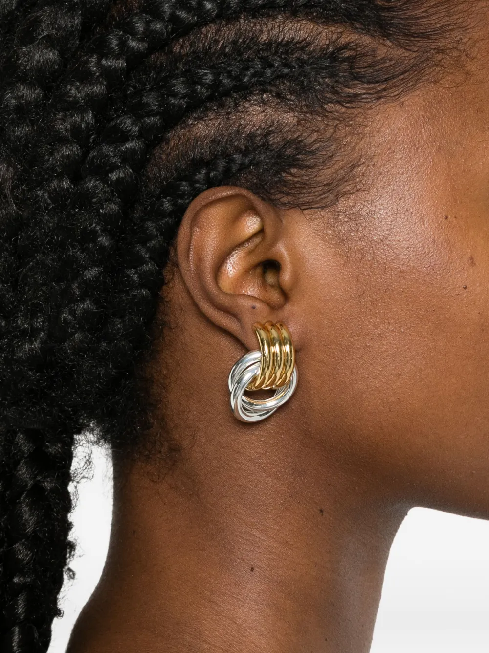 Heaven Mayhem Mini Knot Earrings In Gold