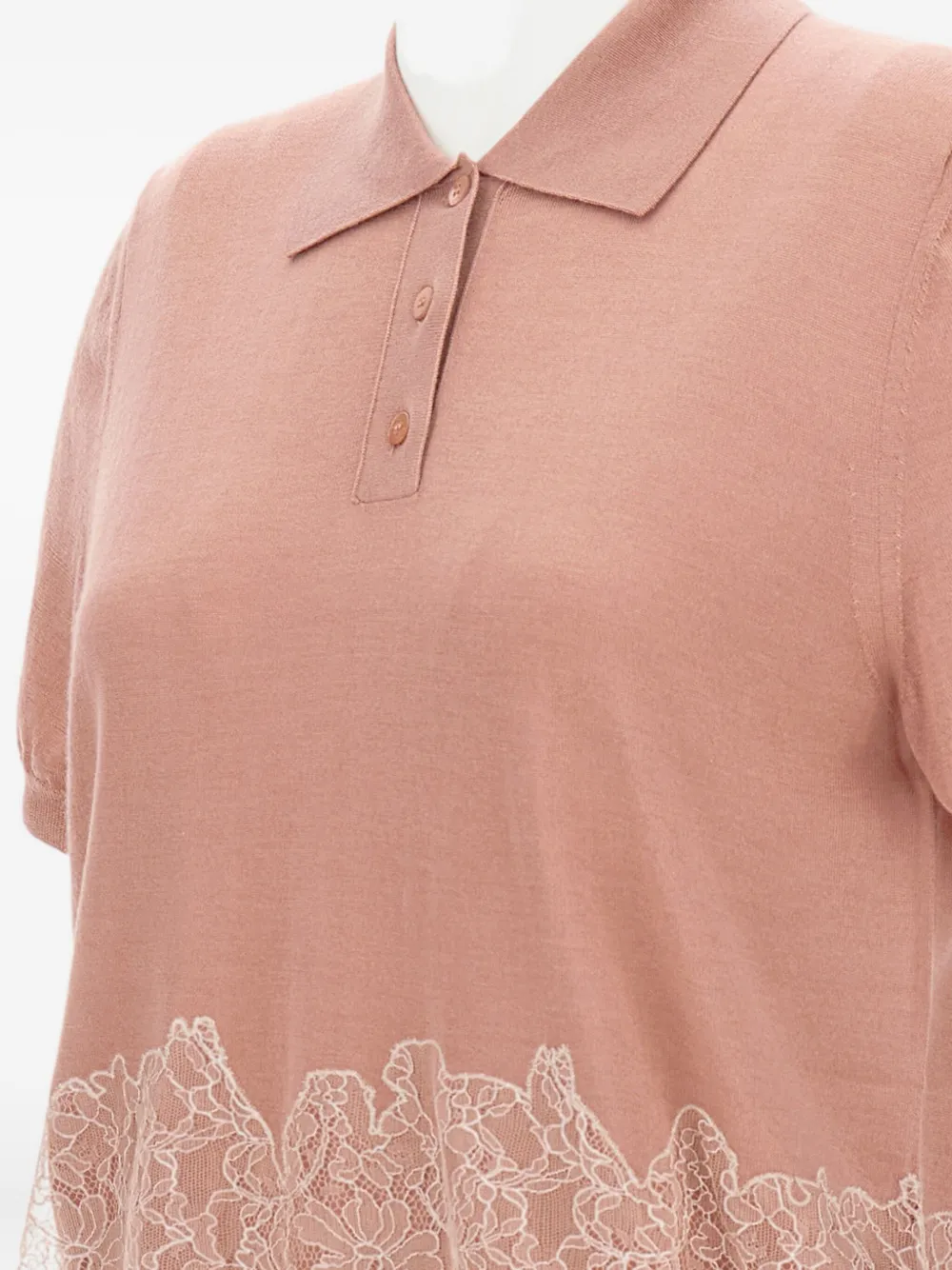 FENDI Polotop met kanten vlakken - Roze