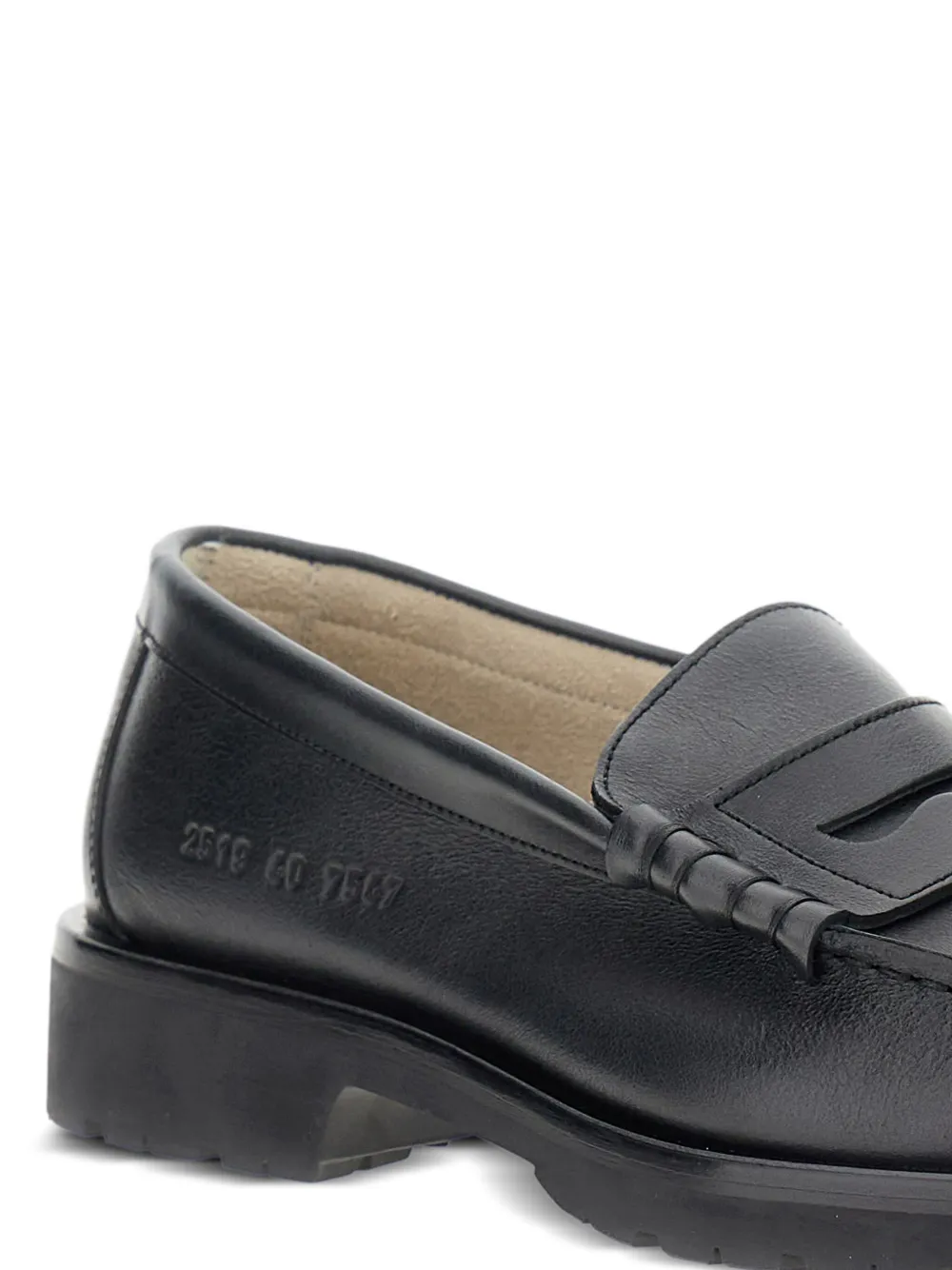Common Projects penny leather loafers Black