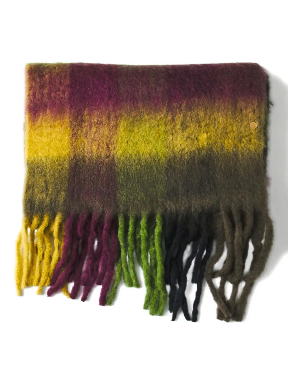 Antik Batik Scarvis Checked Fringed Scarf In Multi