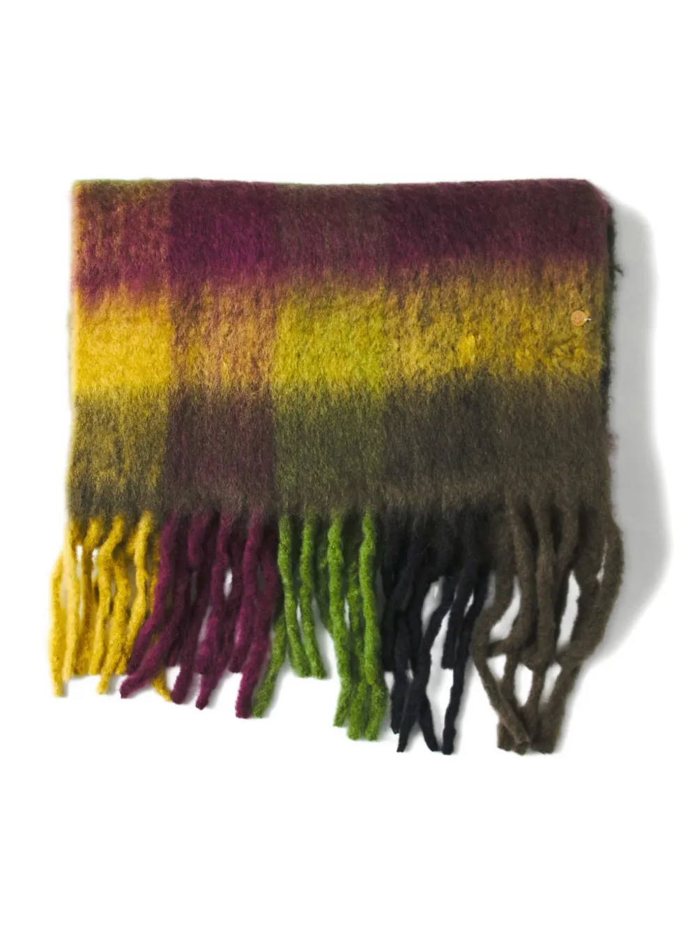 Antik Batik Scarvis Checked Fringed Scarf In Multi