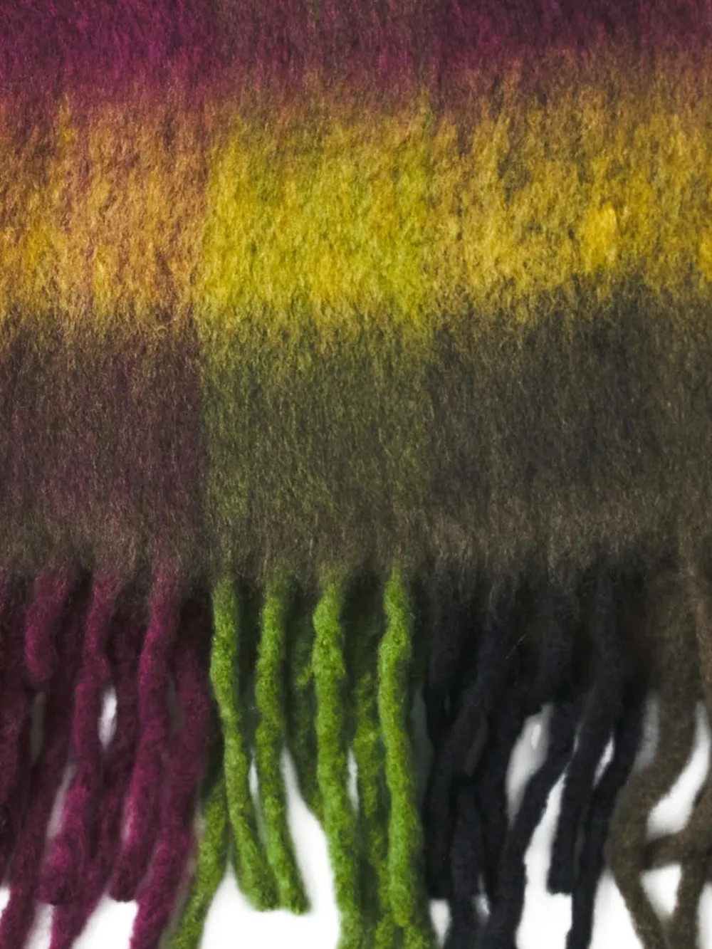 Antik Batik Scarves geruite sjaal met franje - Bruin