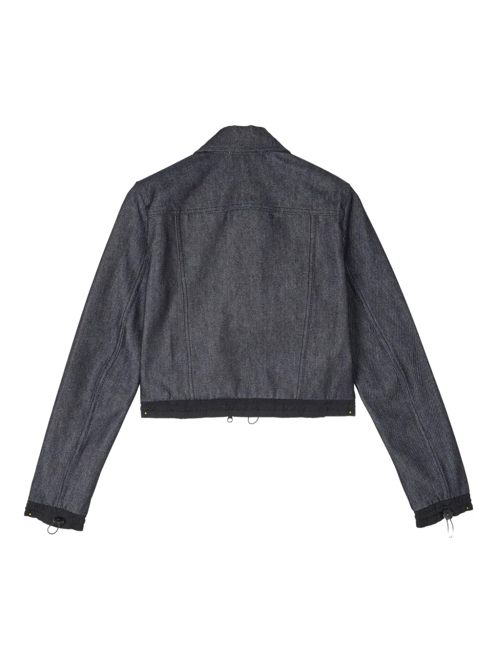 Cecilie Bahnsen Banks Drawstring-sleeve Denim Jacket In Metallic