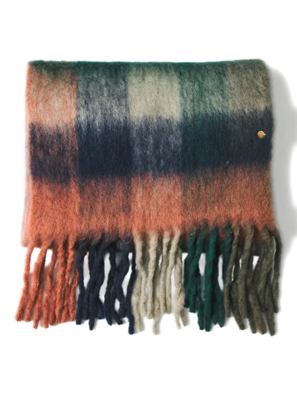 Antik Batik Scarvis Checked Fringed Scarf In Multi