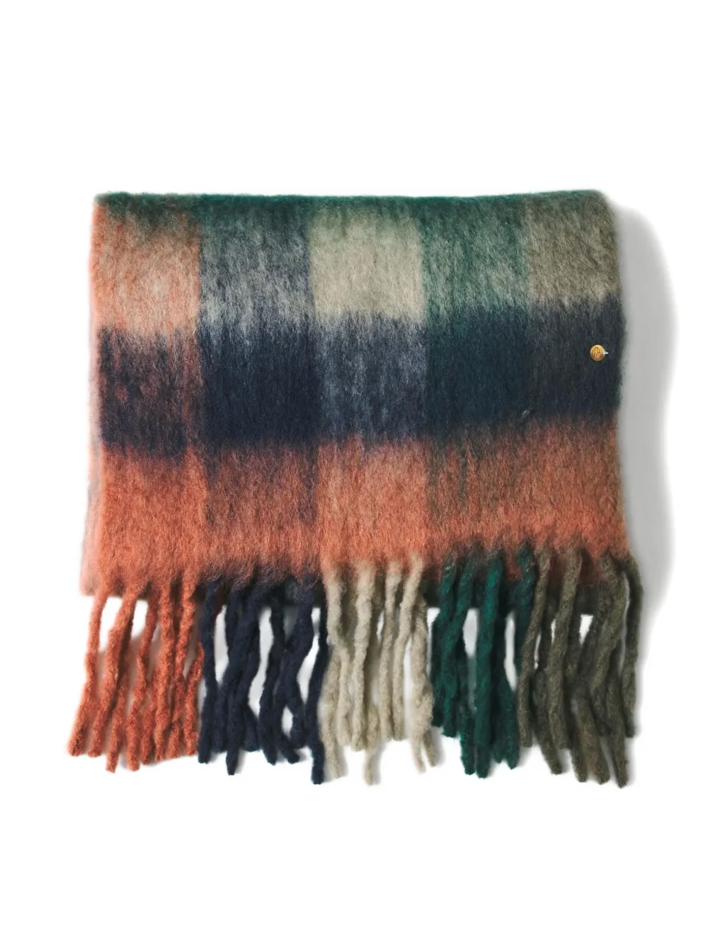 Antik Batik Scarvis Checked Fringed Scarf In Multi