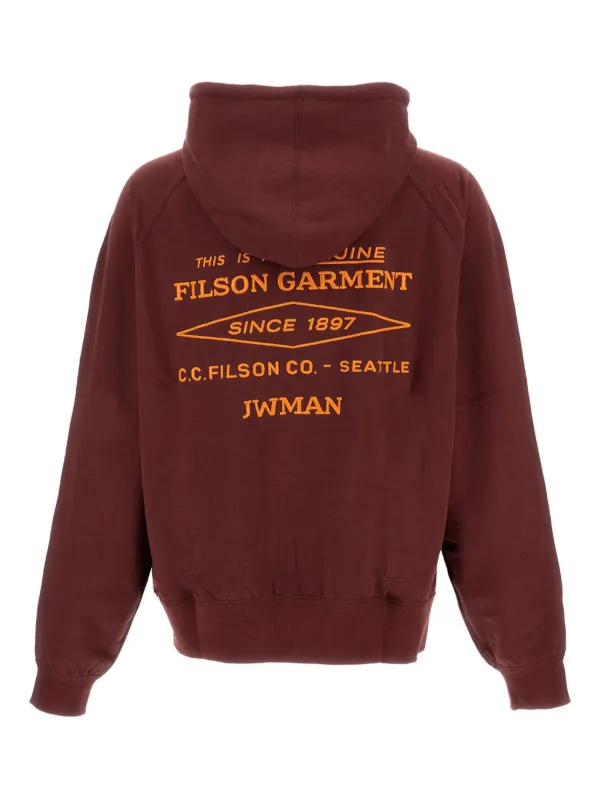 Junya Watanabe MAN x Filson Embroidered Logo Hoodie | Red | FARFETCH