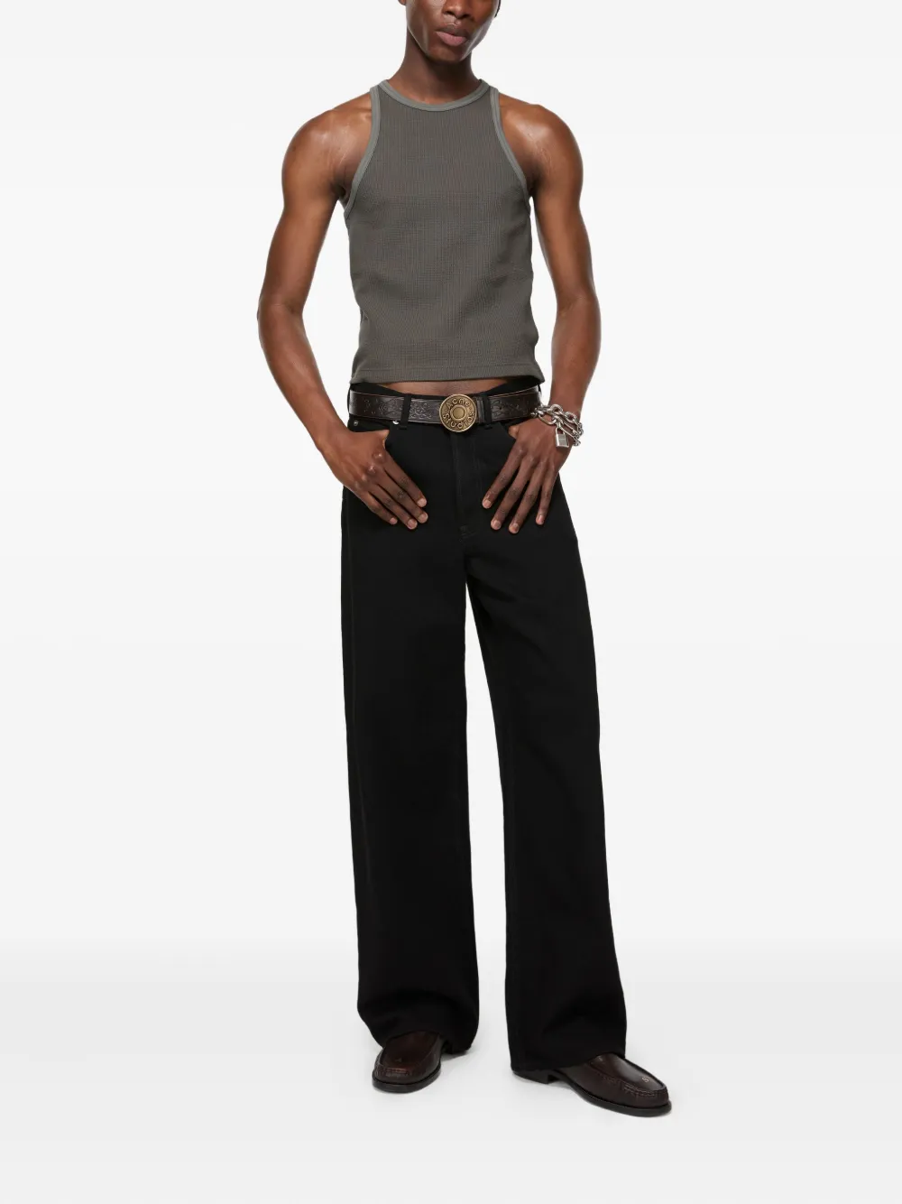 Acne Studios Jeans met logopatch - Zwart