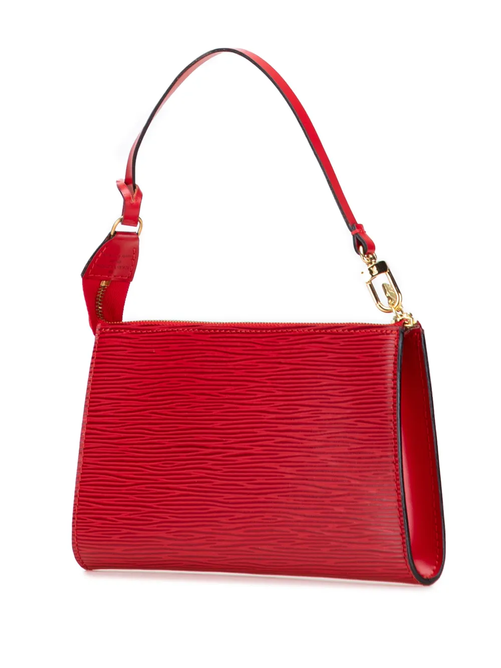 Pre-owned Louis Vuitton 1997 Epi Pochette Accessoires Shoulder Bag In Red