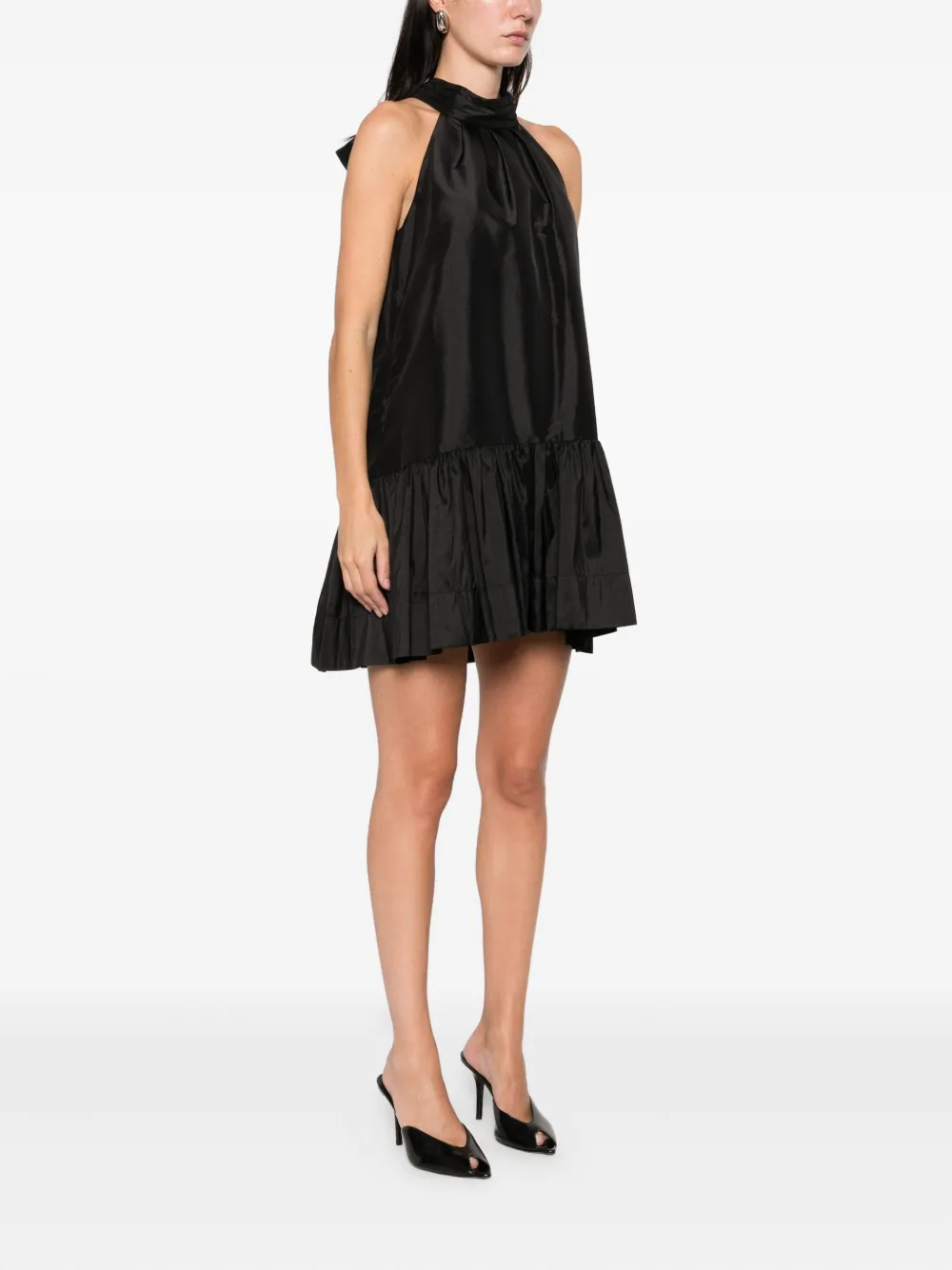 Simkhai Tie-fastening Mini Dress In Black