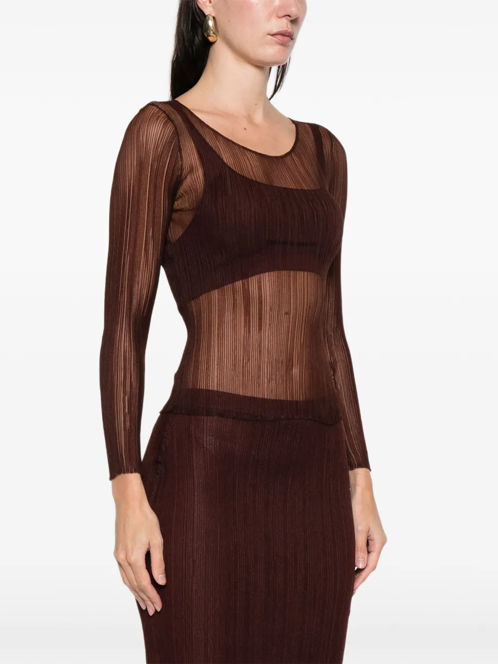  Simkhai Square-neck Top - Brown 