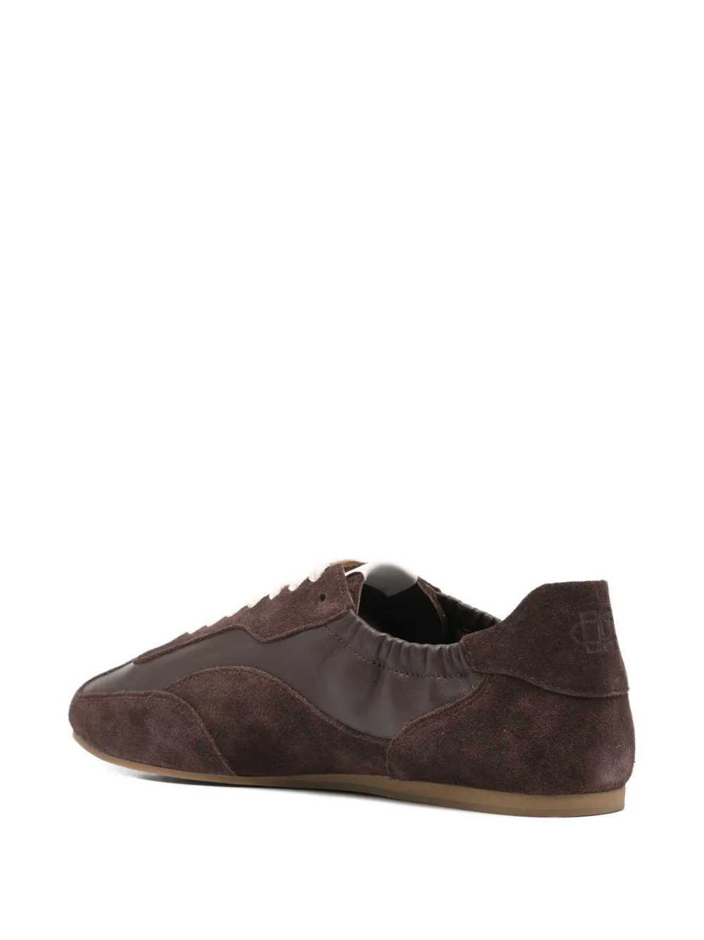 Simkhai Georgie Suede And Leather Low-top Sneakers In Brown