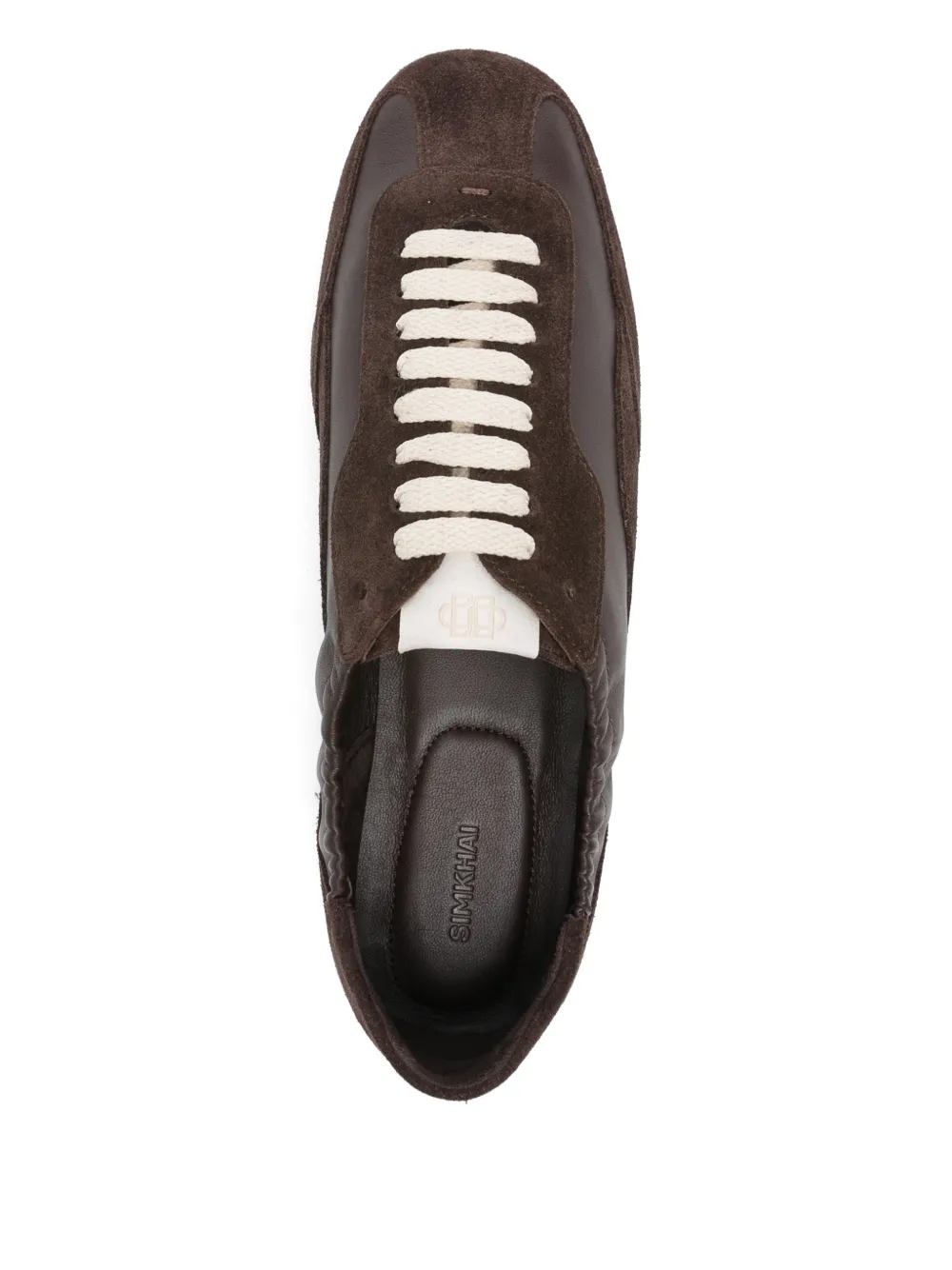 Simkhai Georgie Suede And Leather Low-top Sneakers In Brown