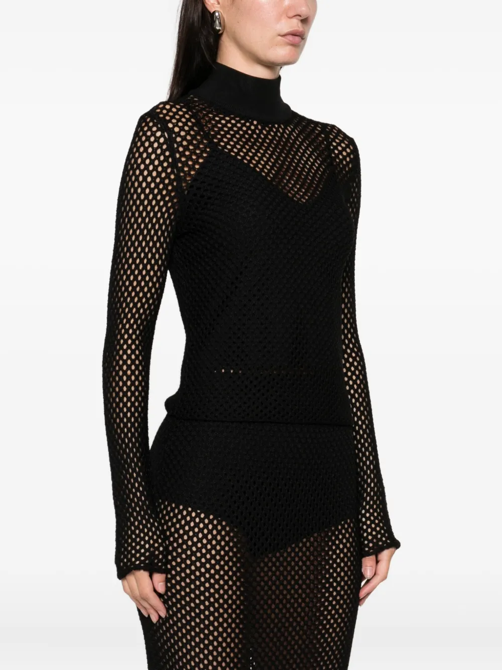 Simkhai Long-sleeve Sweater In Black