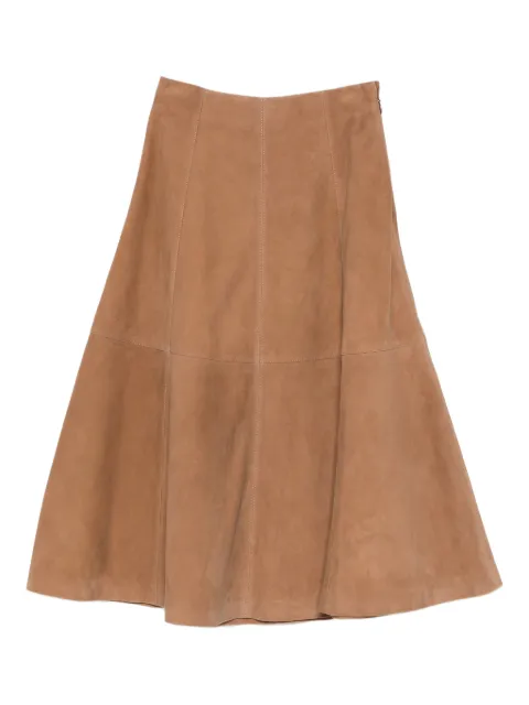 Simkhai panelling suede midi skirt