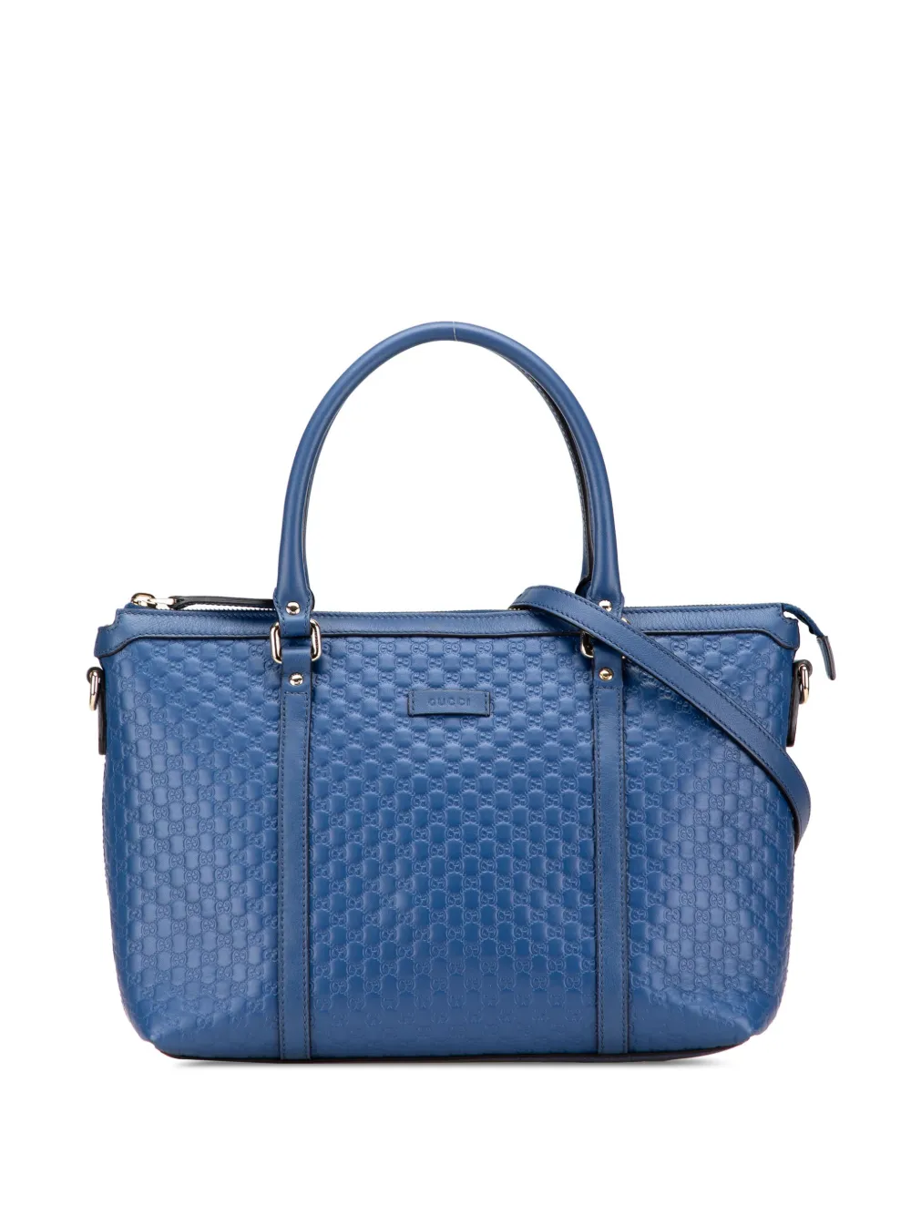 Gucci Pre-Owned 2000-2015 スモール マイクログッチシマ ジョイ サッチェルバッグ - ブルー Gucci Pre-Owned 2000-2015 スモール マイクログッチシマ ジョイ サッチェルバッグ - ブルー