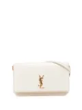 Saint Laurent Pre-Owned 2021 Smooth Leather Cassandre Phone Holder crossbody bag - White