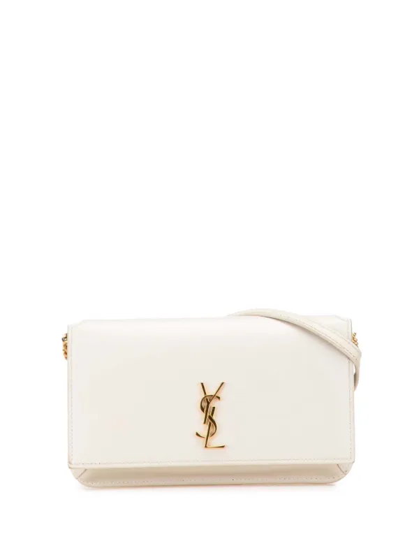 Saint Laurent Pre-Owned 2021 Smooth Leather Cassandre Phone Holder  Crossbody Bag White FARFETCH PH