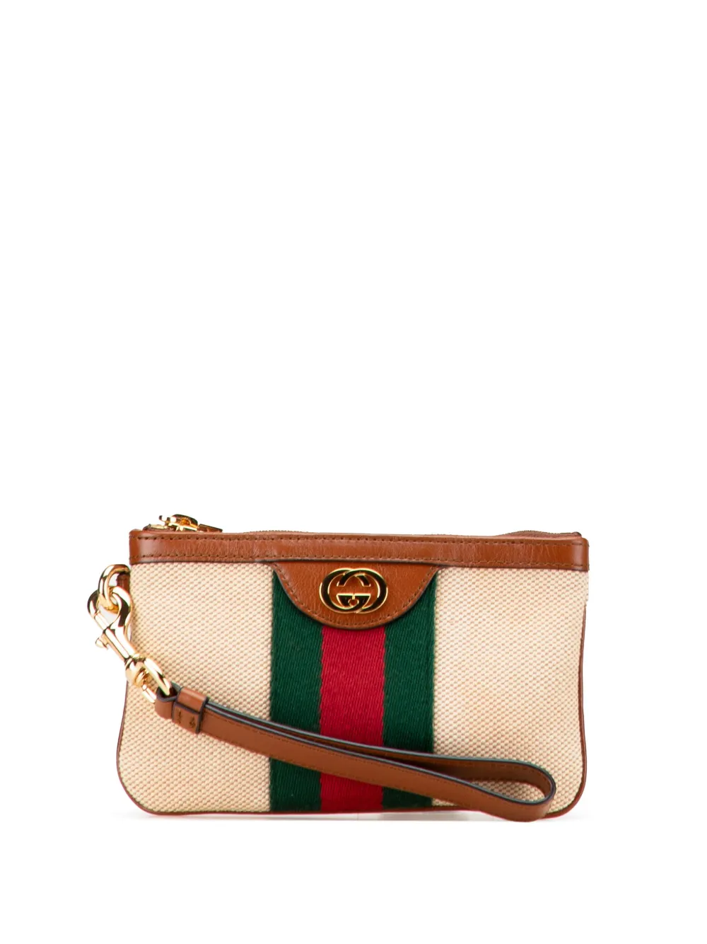 Gucci Pre-Owned 2016-2025 Canvas Ophidia pouch | Brown | Image 1