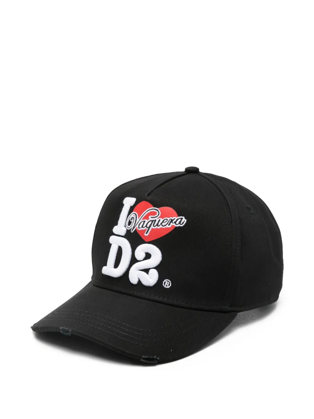 DSQUARED2 distressed logo cap | Black | Image 1