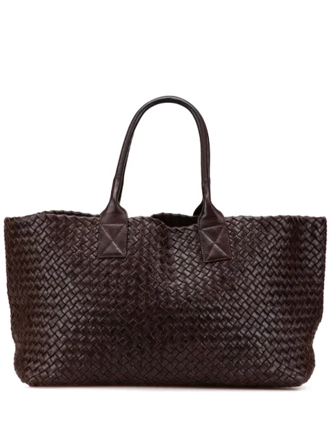 Bottega Veneta Pre-Owned sac porté épaule Cabat médium en peau d'agneau Intreccio (2000-2007)