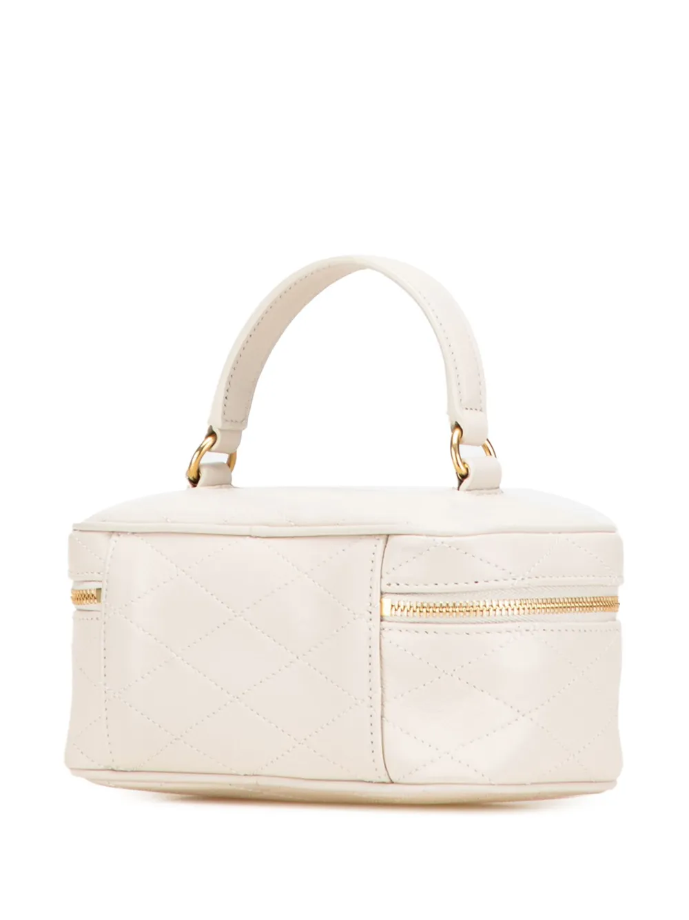 2021 Quilted Lambskin East West Case Vanity Bag