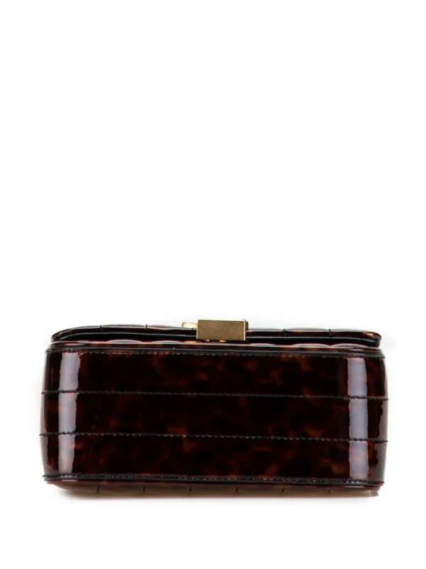 Saint Laurent Pre-Owned 2019 Small Patent Monogram Tortoiseshell