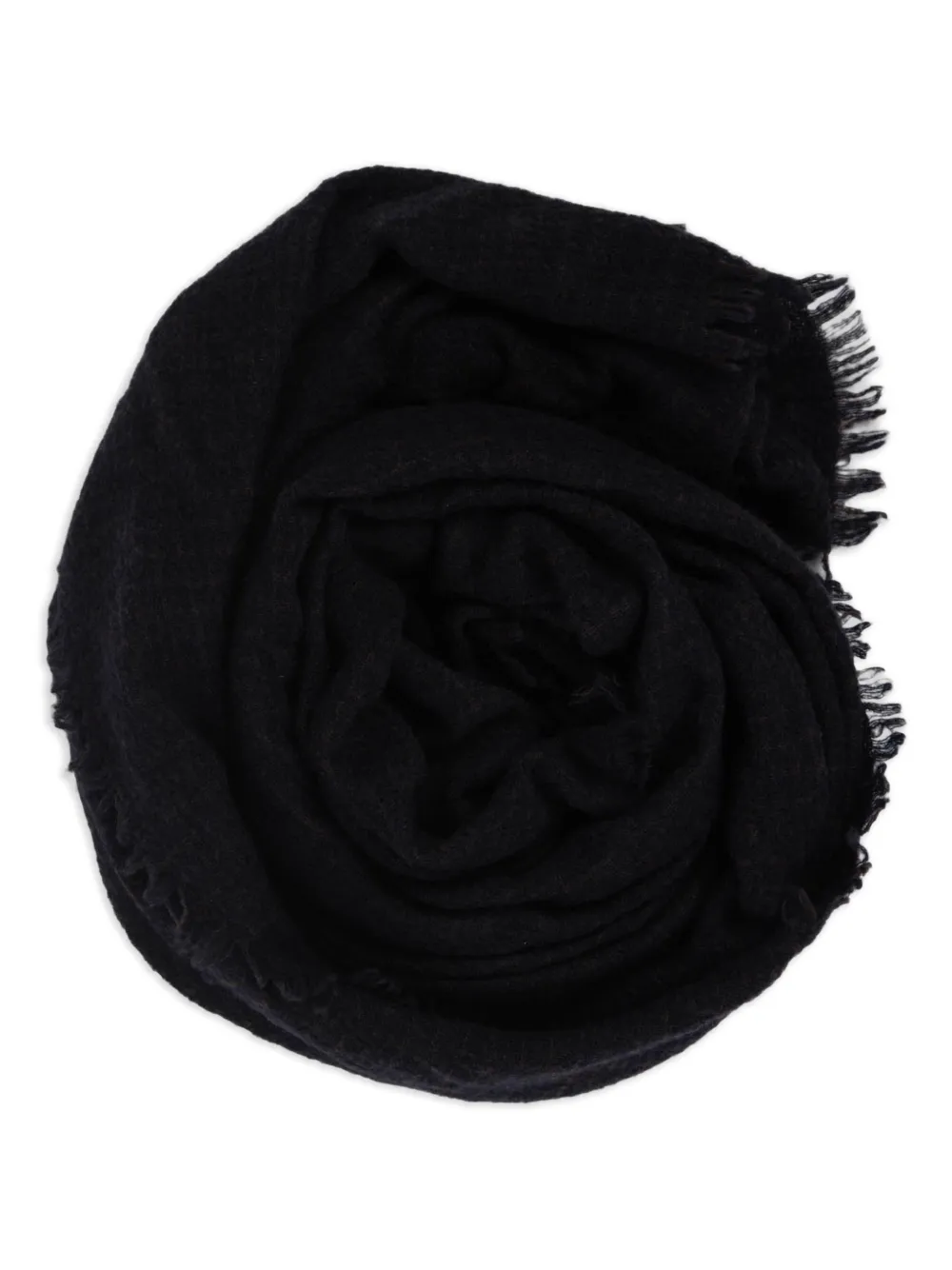 Faliero Sarti frayed-edge scarf - Zwart