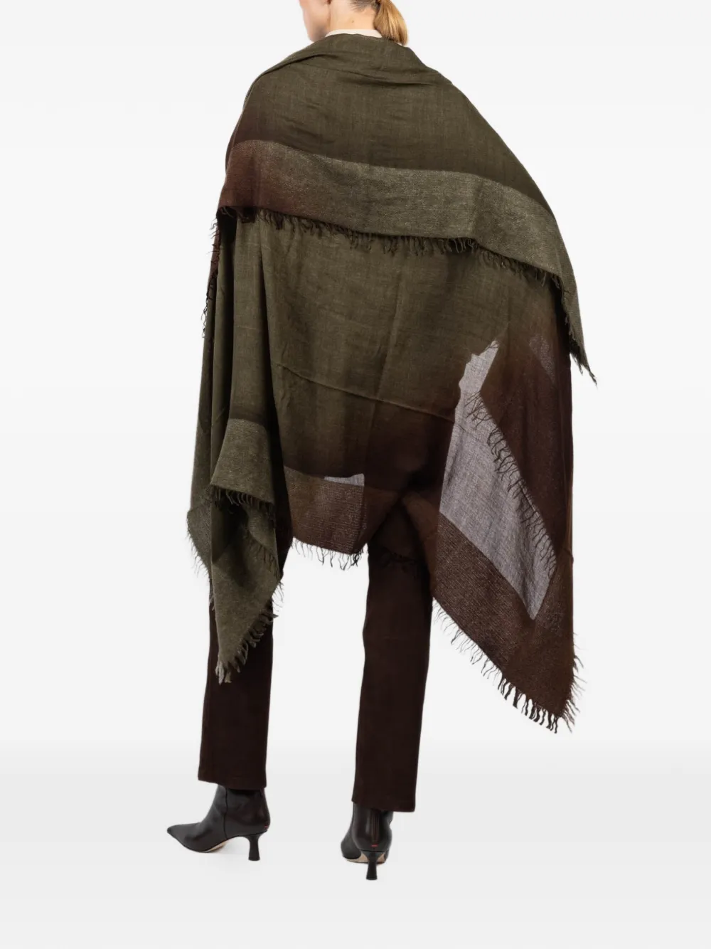 Fringed Colour Block Scarf