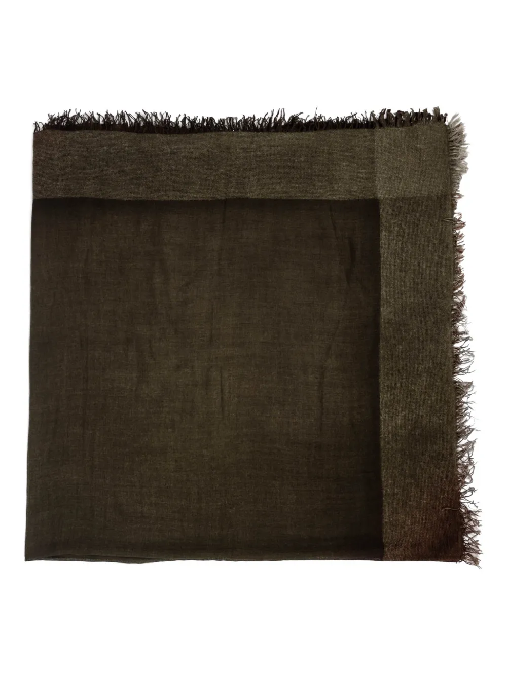 Faliero Sarti fringed colour block scarf - Braun