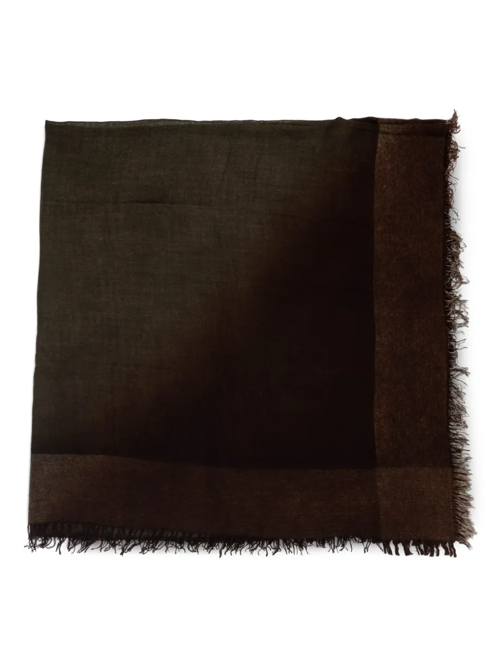 Faliero Sarti fringed colour block scarf - Bruin