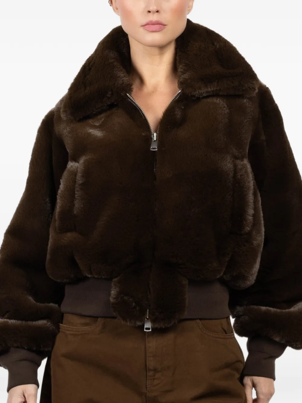 Ronny Kobo faux-fur jacket - Marrone