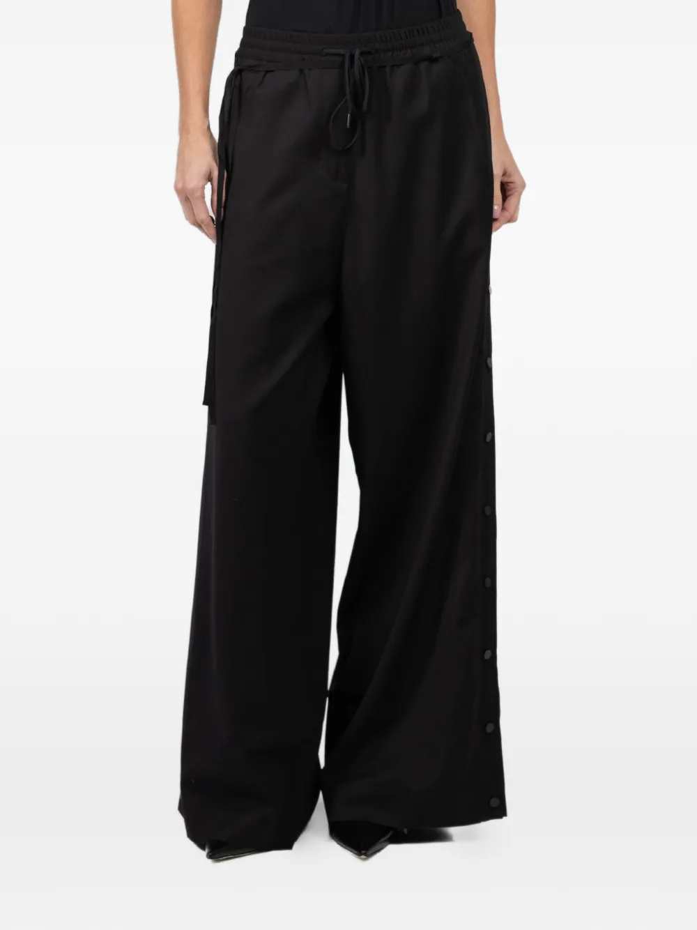 Isabel Benenato drawstring button trousers - Schwarz