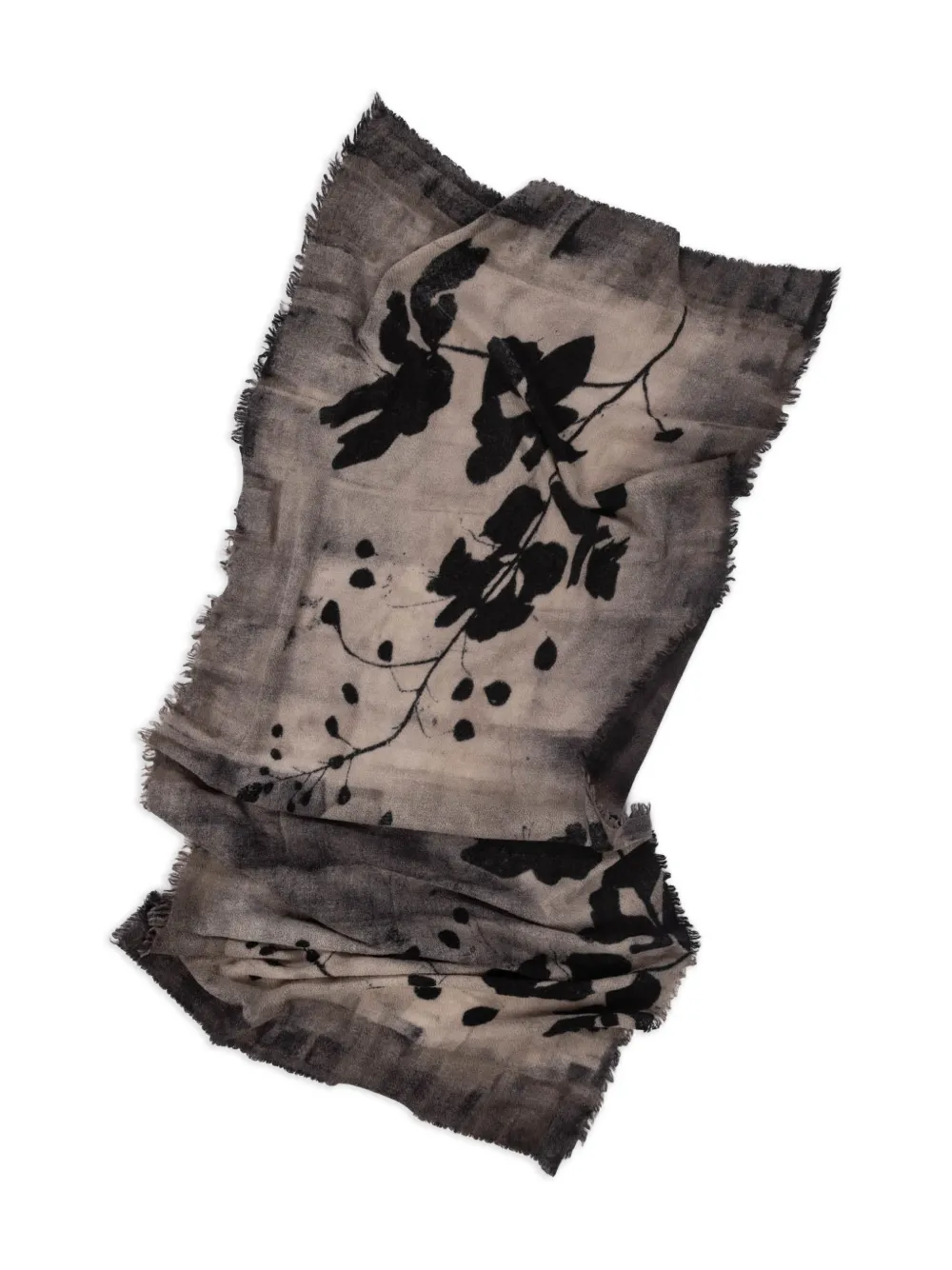 Faliero Sarti Marlon floral fringed scarf - Beige