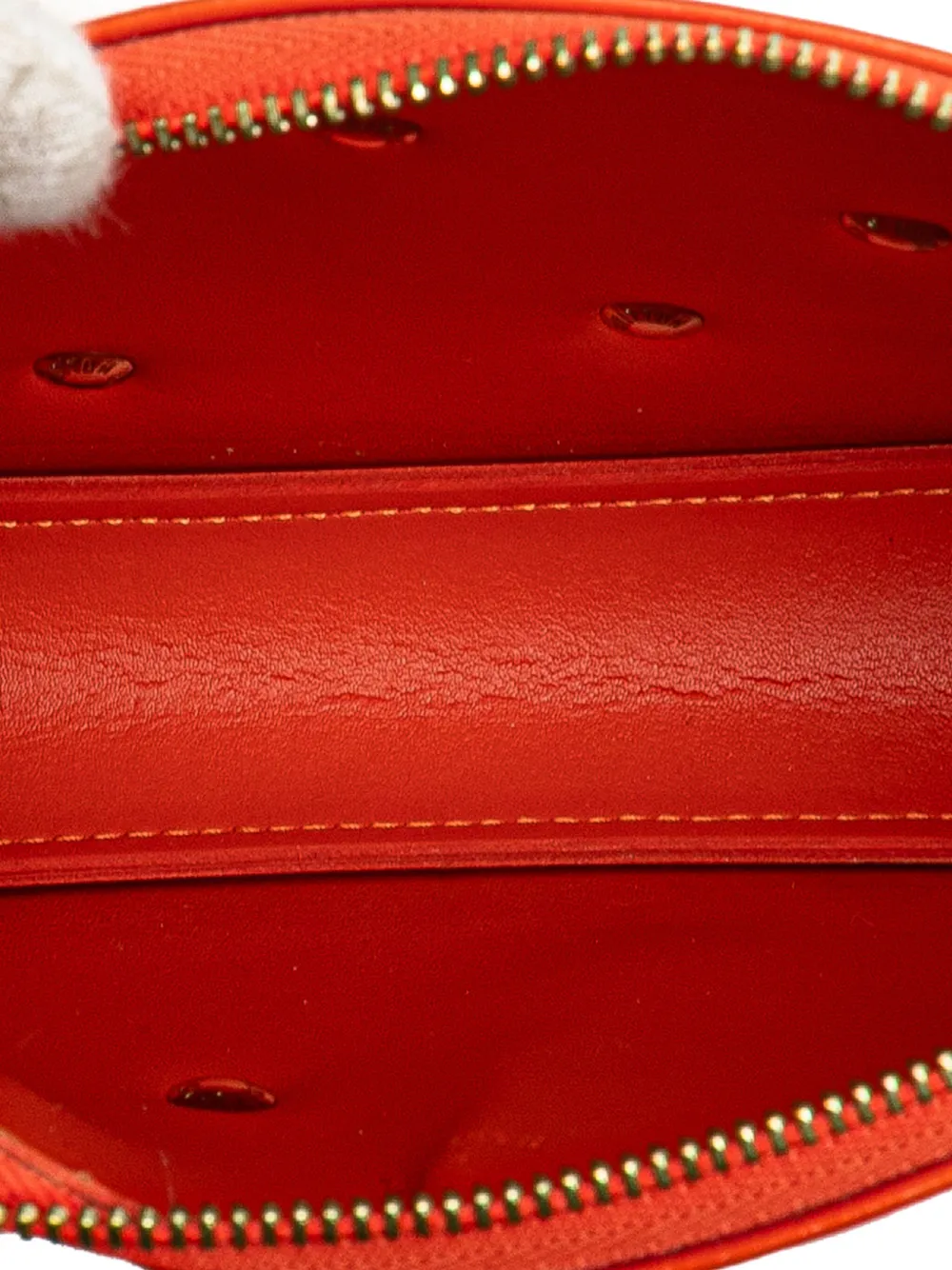 Pre-owned Louis Vuitton 2002 Monogram Vernis Fleurs Lexington Pochette Shoulder Bag In Orange