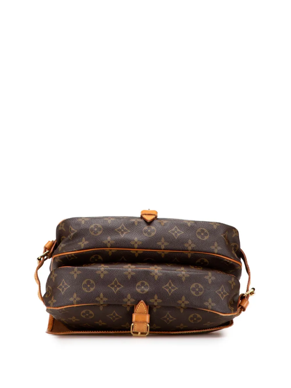 Pre-owned Louis Vuitton 1993 Monogram Saumur 30 Crossbody Bag In Brown