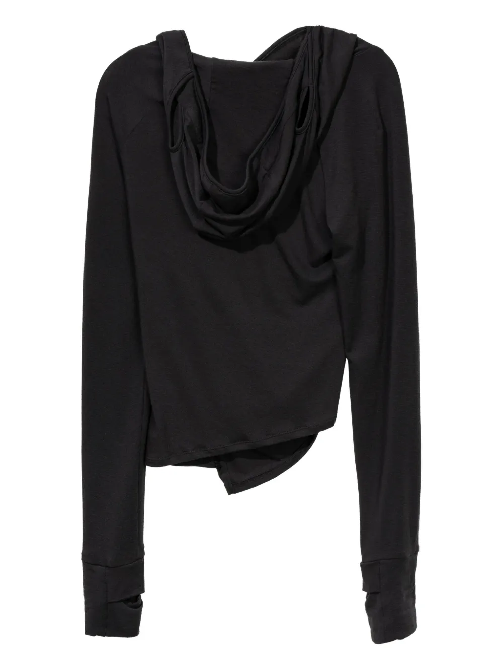 Hyein Seo Hooded Draped Top In Blue