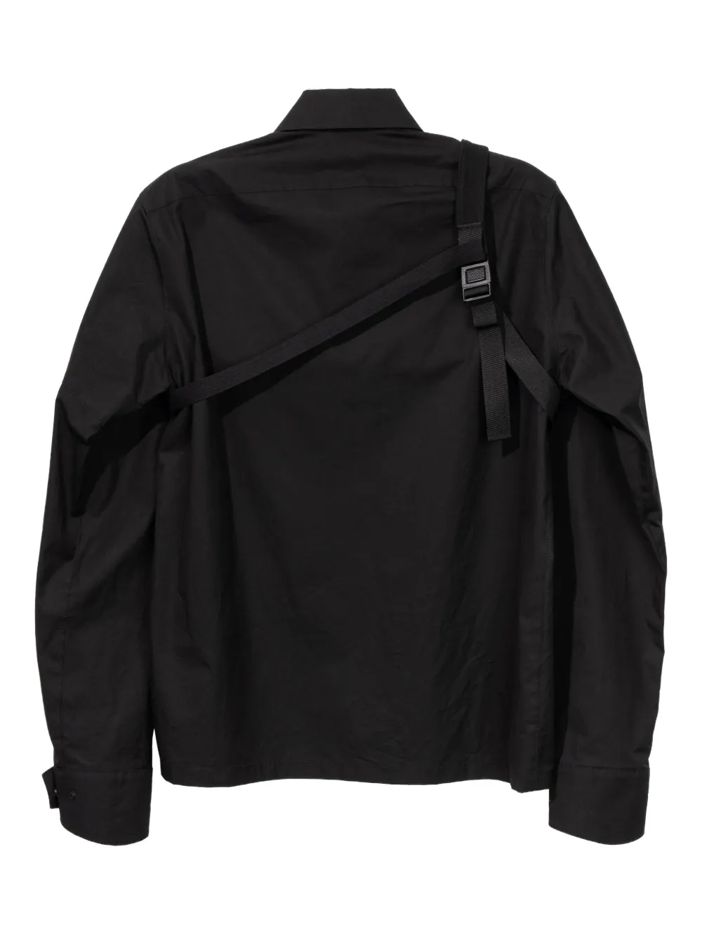 Hyein Seo Buckle-strap Studded Shirt In Black