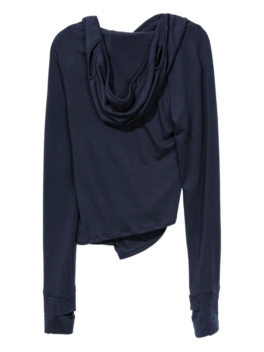 Hyein Seo Hooded Draped Top In Blue