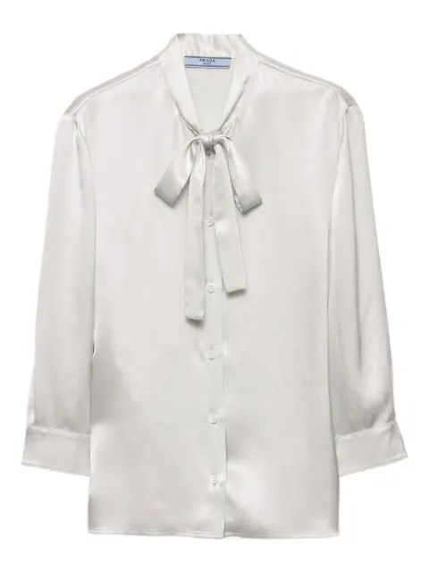 Prada pussy-bow silk shirt
