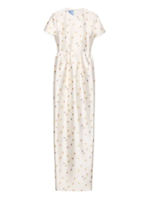 Prada floral print silk dress