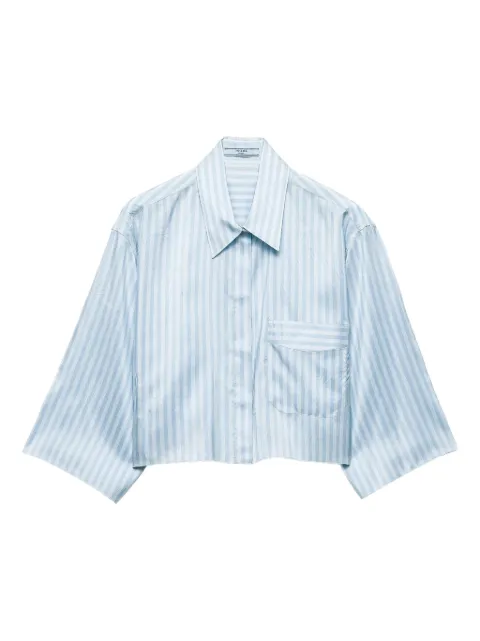 Prada striped patch-pocket shirt