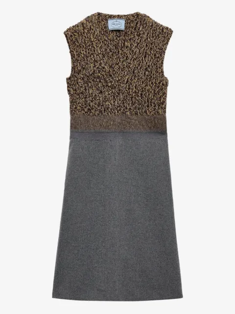 Prada wool v-neck dress