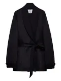 Prada shawl-collar belted coat - Black