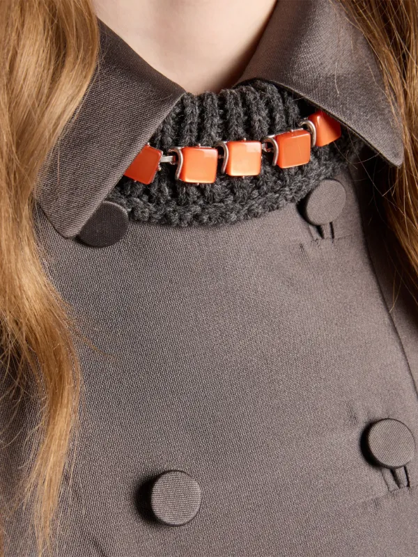 PRADA ダブルブレストコート Prada ダブルコート | グレー | FARFETCH JP